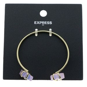 Express Bangle-Bracelet Gold-Tone/Pink NWT